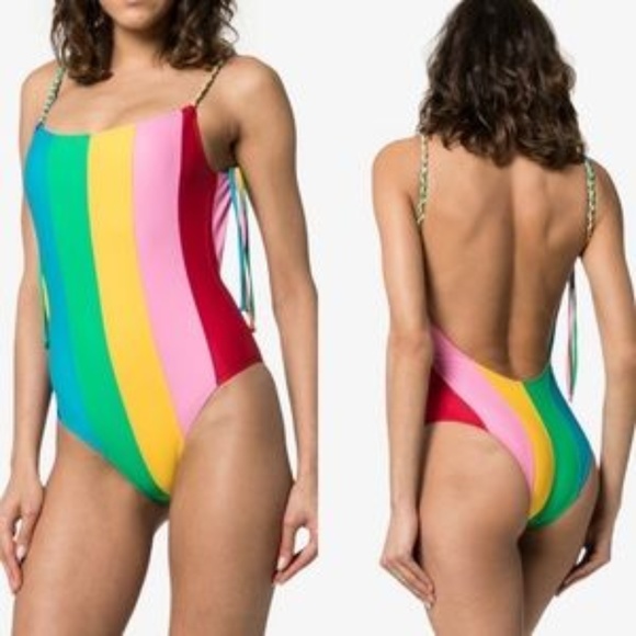 Paper London small rainbow one-piece swimsuit - Picture 1 of 8